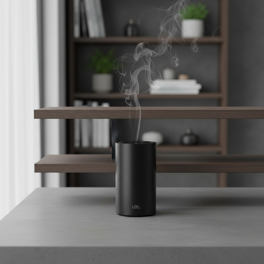 LZEL Aroma Diffuser Aromavista Elite Mini Essential Oil Diffuser Waterless Nebulizer Aroma Diffuser, 2000mah | Black