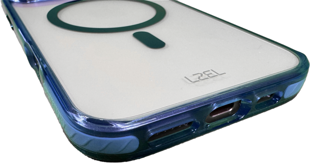 LZEL iPhone 16 Pro  Armor Clear Case With MagSafe | Blue