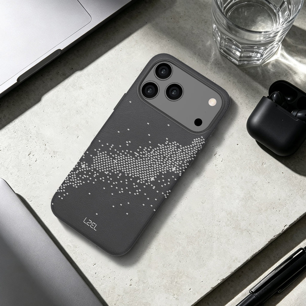 LZEL LEATHERWAVE MAG Premium Leather MagSafe Case with Wave Pattern for iPhone 18 Pro & 18 Pro Max