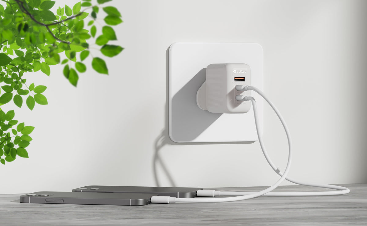 aslitec VexoraGaN 35W â€“ Premium GaN Charger, Dual USB-A + USB-C Ports