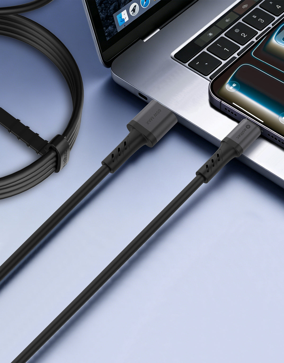 aslitec GRAPHENEX 65W Fast Charging & Data Cable USB-A to USB-C