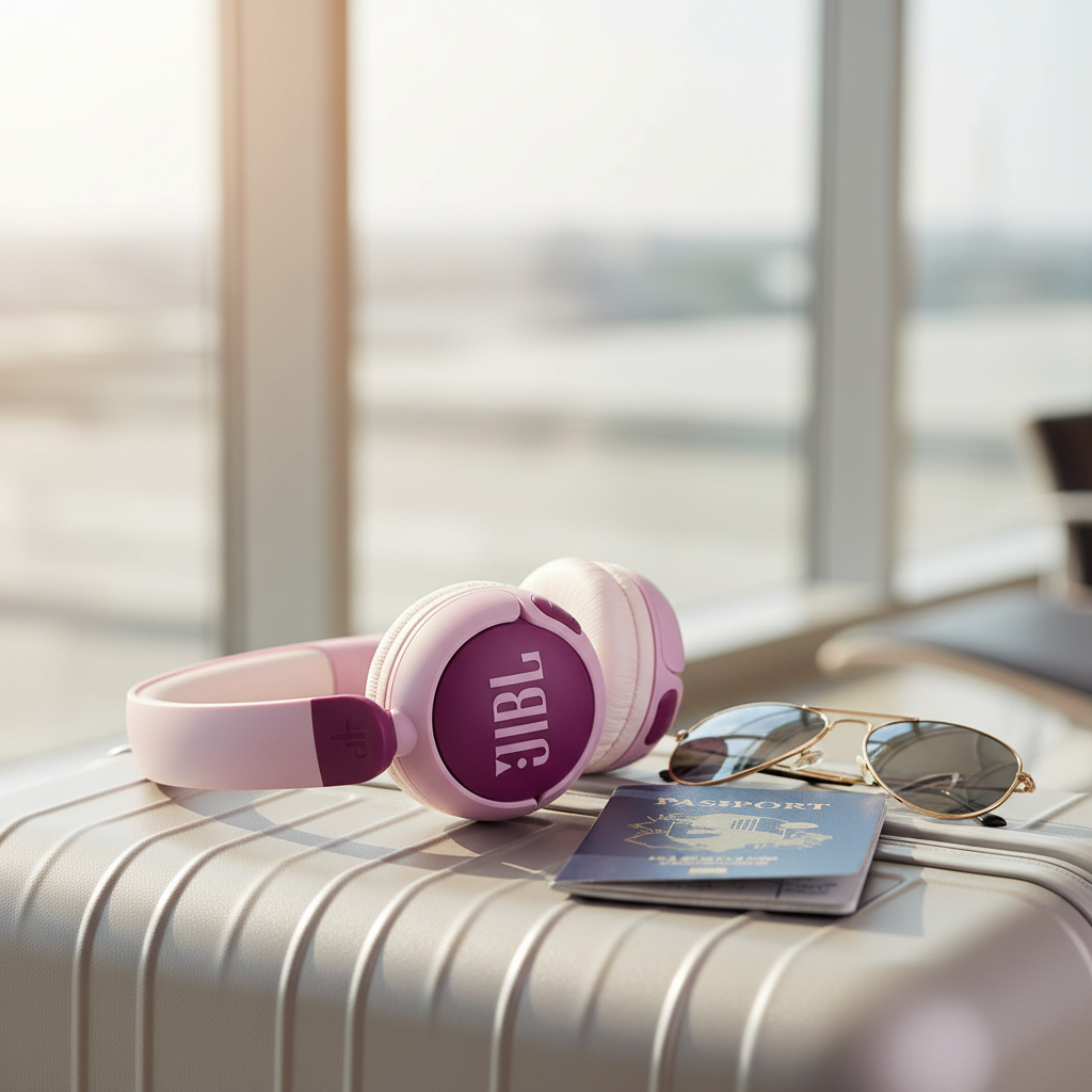 JBL Junior 320BT Wireless On-Ear Bluetooth Headphones with Built-in Microphone | Purple