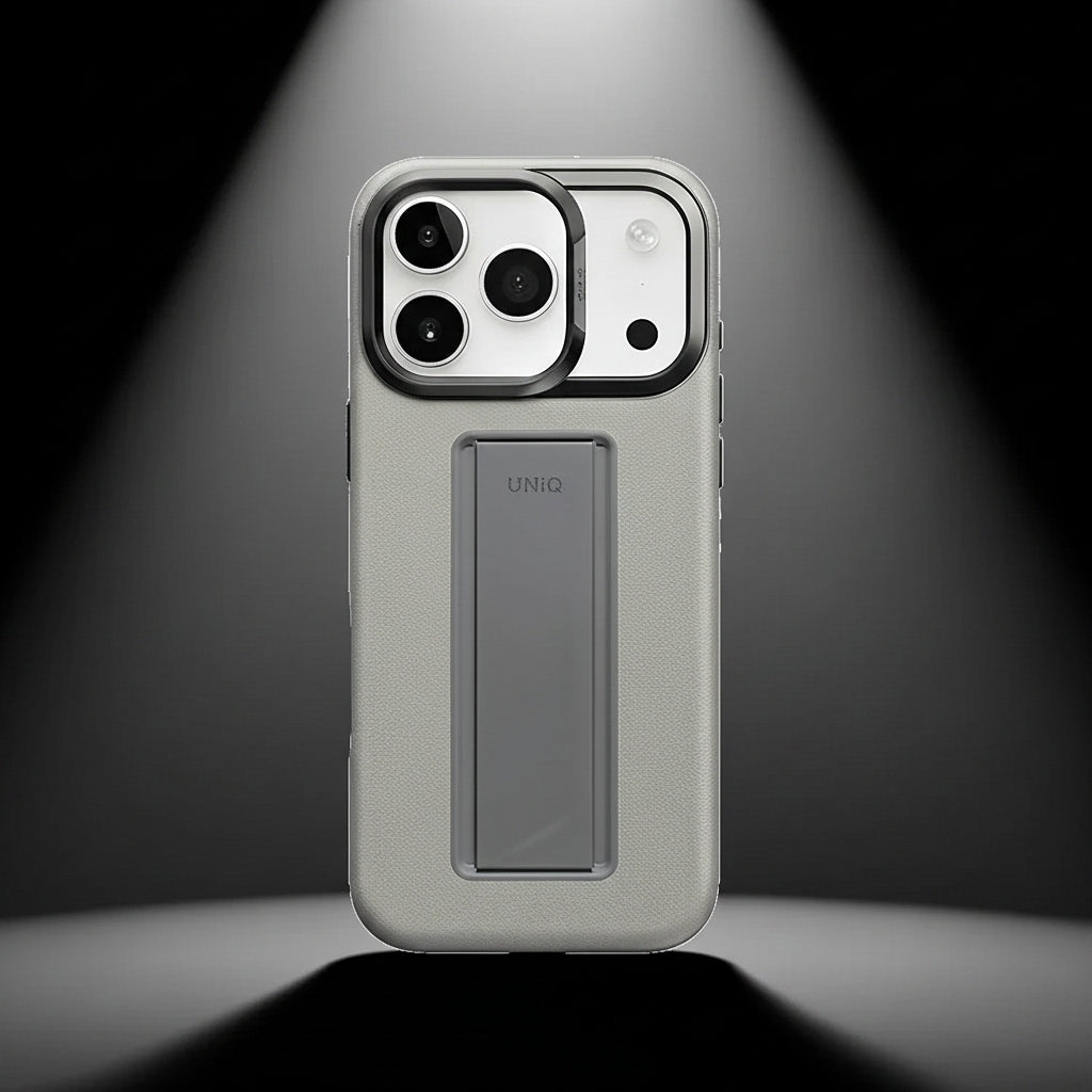 UNIQ Hybrid Heldro Pro MagClick Case with Camera Stand for iPhone 17 Pro max | Caly