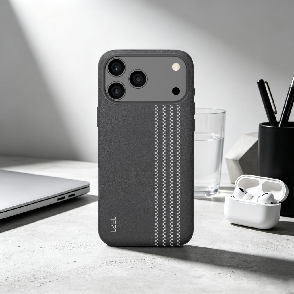 LZEL MAGLINEAR Premium Leather MagSafe Case with Linear Pattern for iPhone 18 Pro & 18 Pro Max
