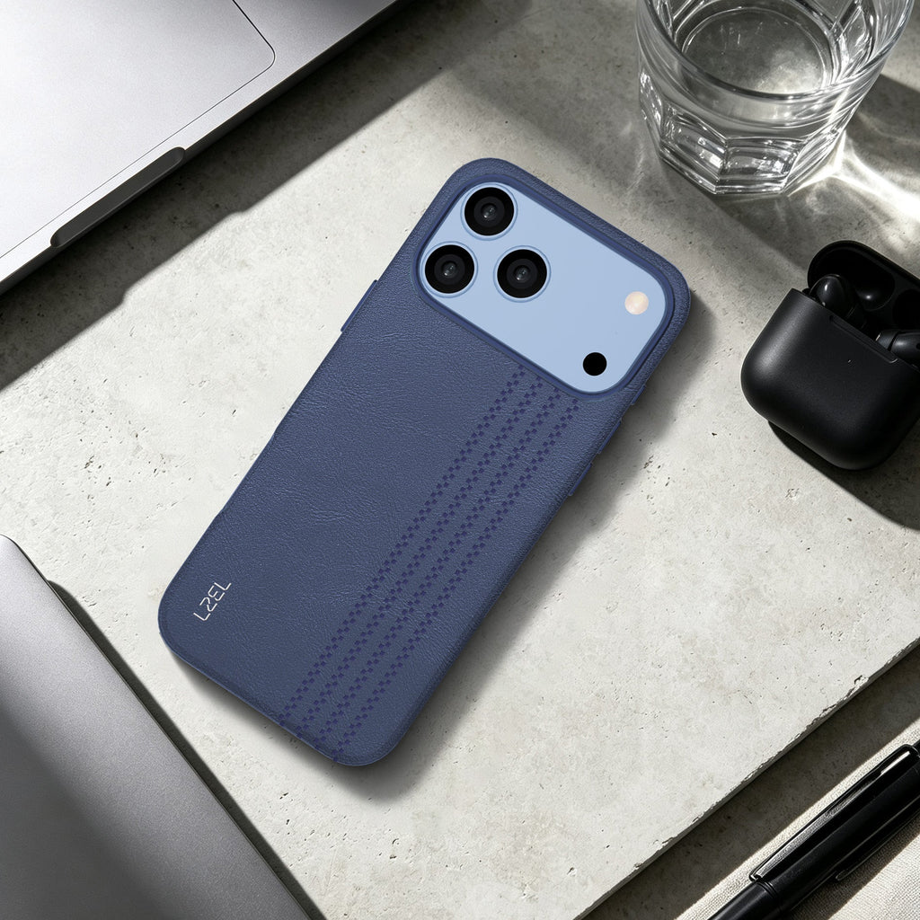 LZEL MAGLINEAR Premium Leather MagSafe Case with Linear Pattern for iPhone 18 Pro & 18 Pro Max