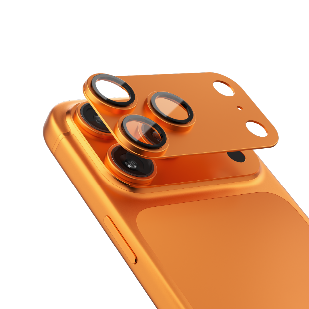 Asli  Global Armorlens Series Metal Tempered Glass Camera Lens Protector For IPhone 17 Pro | Orange