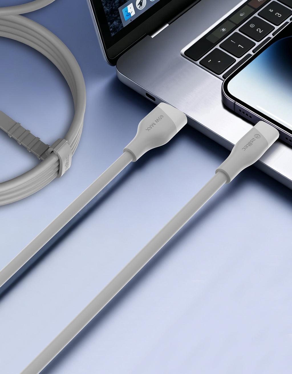 aslitec SILICORECHARGE 65W Fast Charging & Data Cable â USB-A to USB-C
