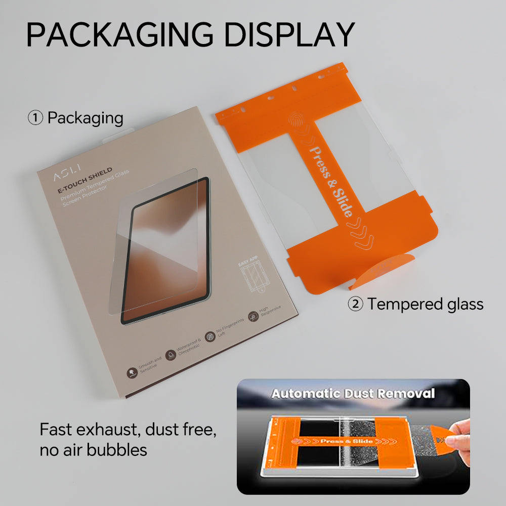 Asli Global E-Touch Premium Tempered Glass Screen Protector for iPad 10th & 11th Gen (10.9")
