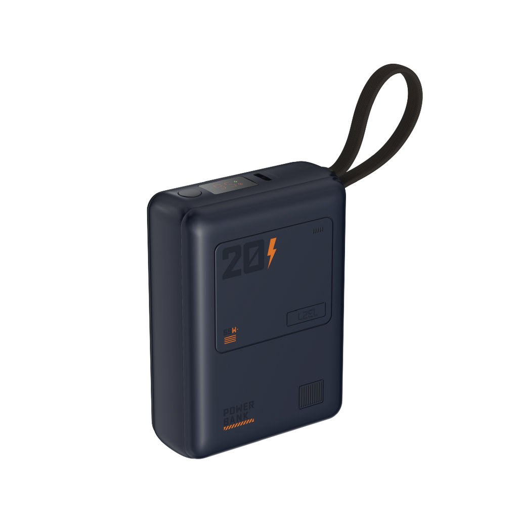 LZEL Zenoflex Surge20 Portable 20000Mah  65W Max Pd Power Bank Dual Usb-C  | Navy Blue