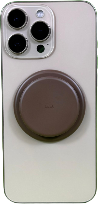LZEL GripLoopâ€¯Pop Series â€“ Magnetic Finger Pop Holder & Stand | Brown