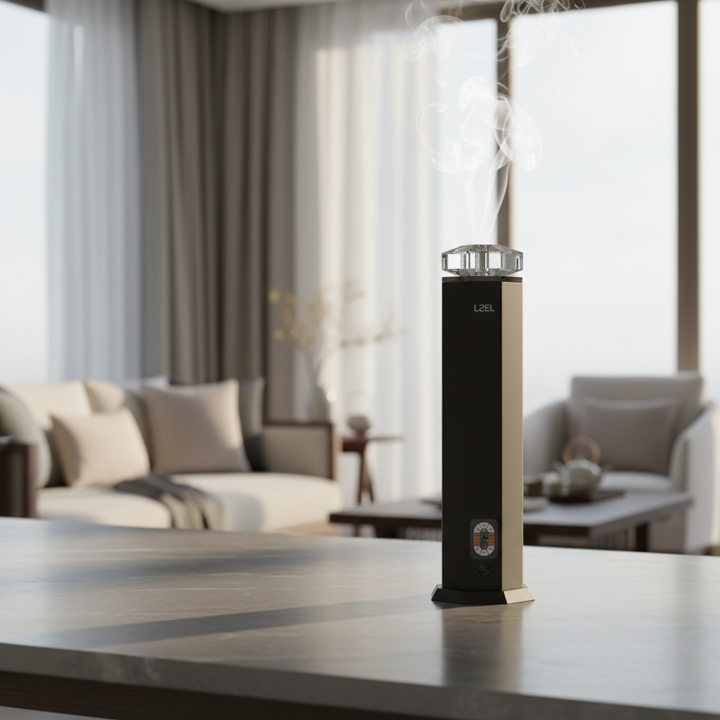 LZEL Aroma Diffuser Aromavista Essence Premium Scent Diffuser Led Display - Cold Air Diffusion Tech - 120 Ml | Black