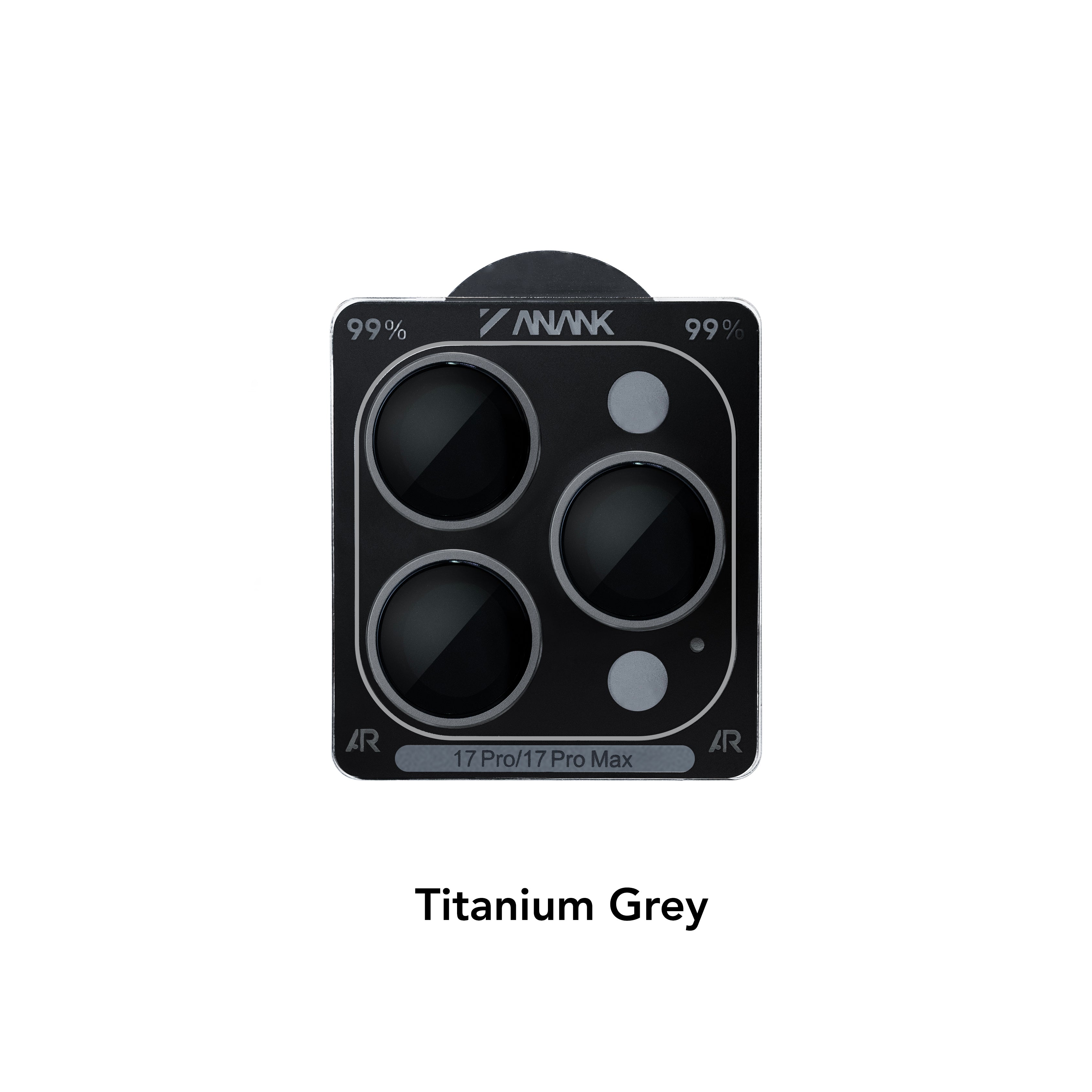 Anank 10X Reinforced 99% AR Lens Guard for iPhone 17 Pro / 17 Pro Max | Titanium Gray