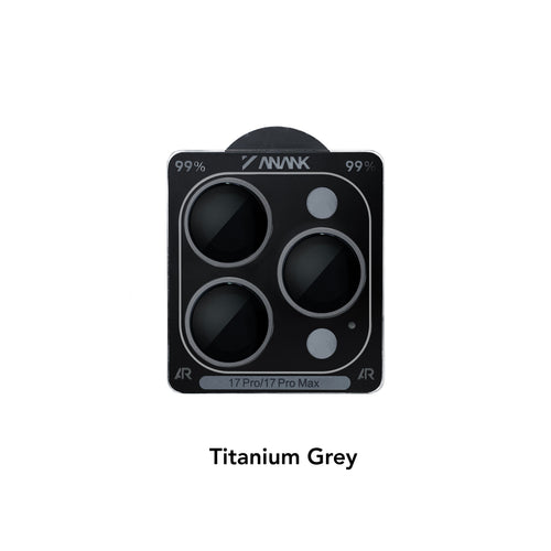 Anank 10X Reinforced 99% AR Lens Guard for iPhone 17 Pro / 17 Pro Max | Titanium Gray