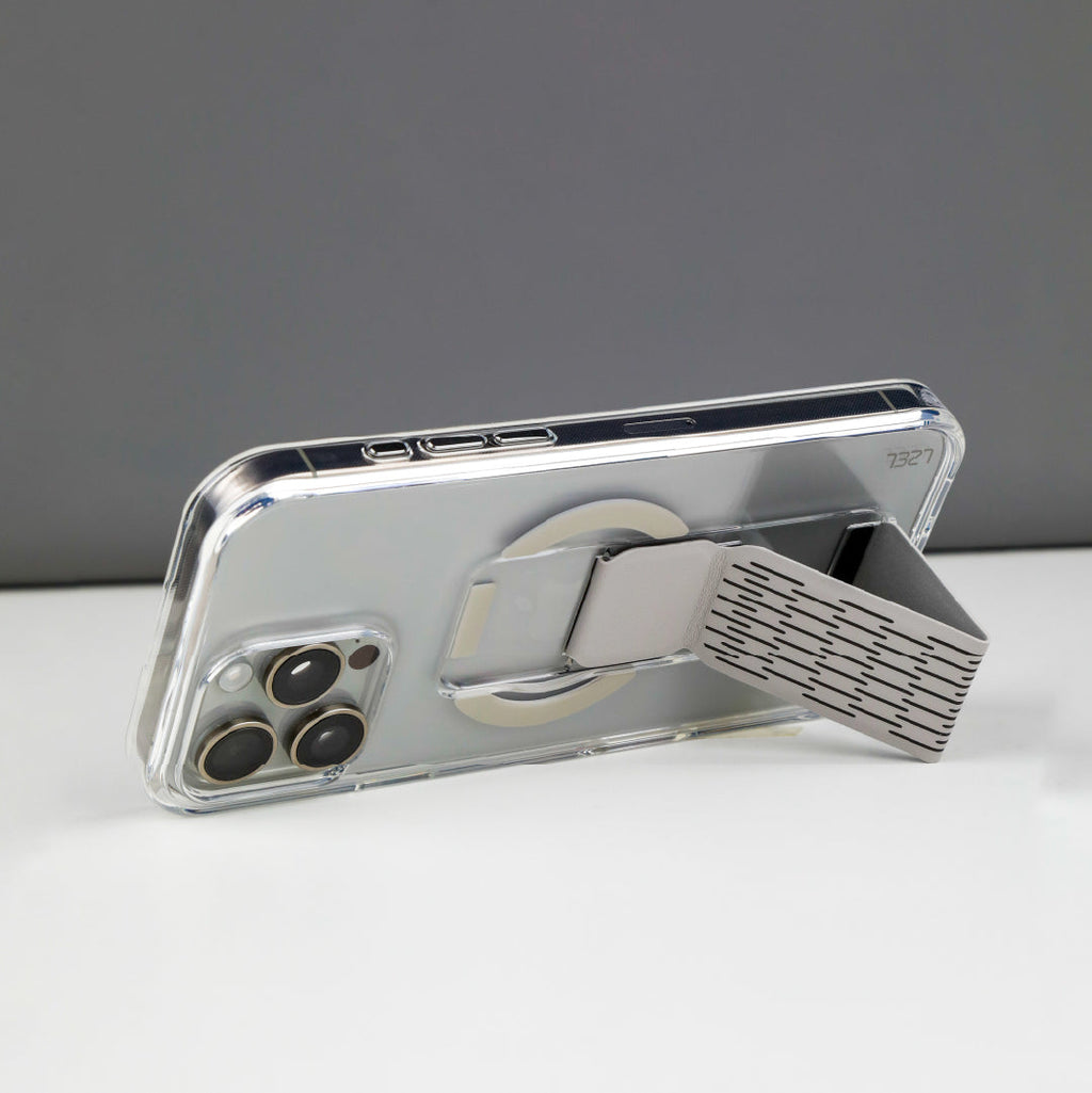 LZEL Clearmag Kickstand Clear Strap Magsafe With Enhanced Edge Protection Case For iPhone 16 Pro