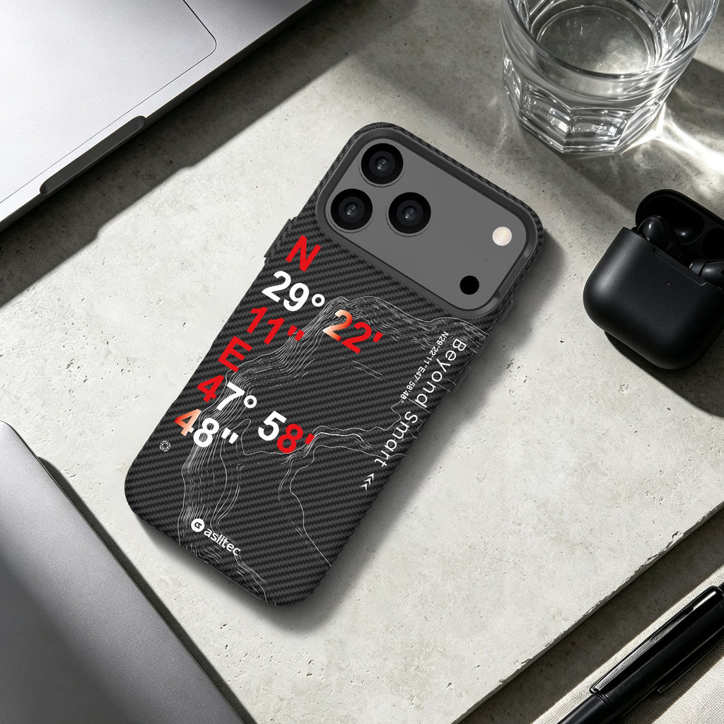 aslitec Geomag Armor Metal Accents Magsafe Case Wit Coordinates Design Case For iPhone 18 Pro