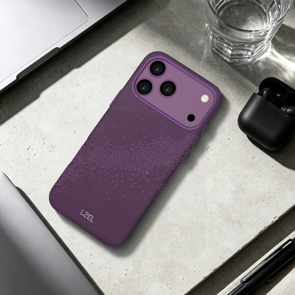 LZEL LEATHERWAVE MAG Premium Leather MagSafe Case with Wave Pattern for iPhone 18 Pro & 18 Pro Max