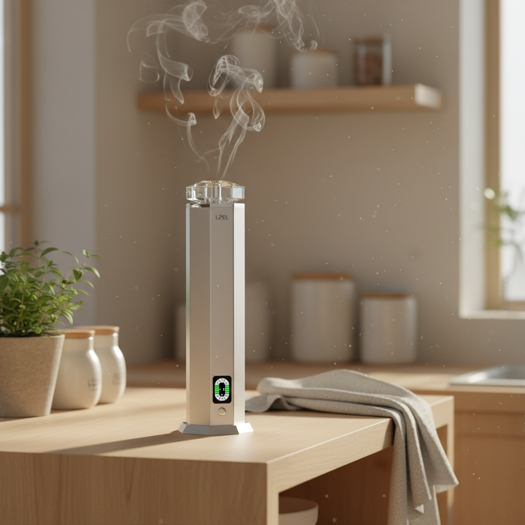 LZEL Aroma Diffuser Aromavista Essence Premium Scent Diffuser Led Display - Cold Air Diffusion Tech - 120 Ml | Silver