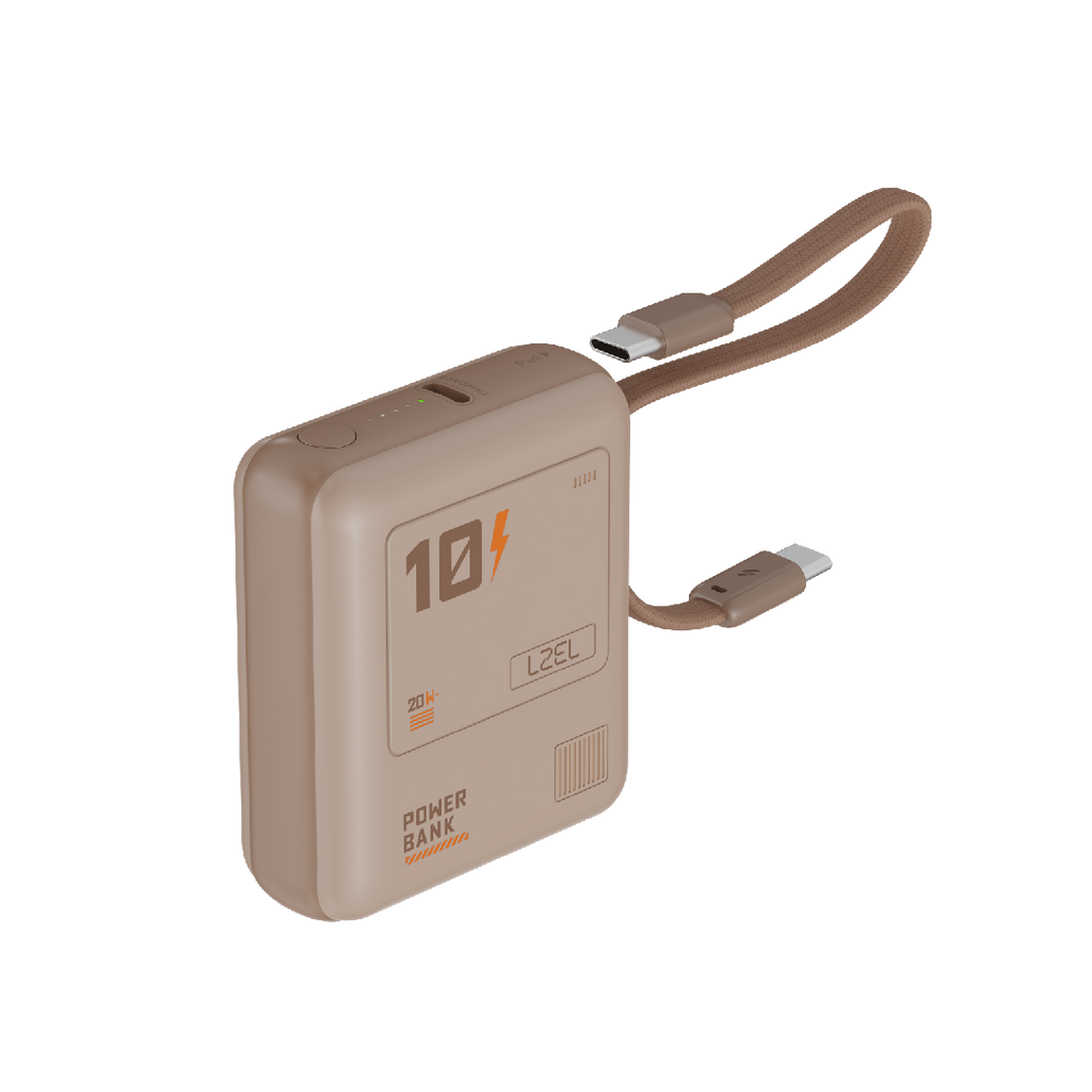 LZEL Zenoflex Surge10 10000Mah 20W Max Pd Power Bank Supports Type-C | Mocha