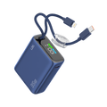 LZEL Neurovolt 10K Pd 35W Mini Power Bank Pd3.0 & Qc3.0 | Usb-C Cable & Lightning Cable | Blue