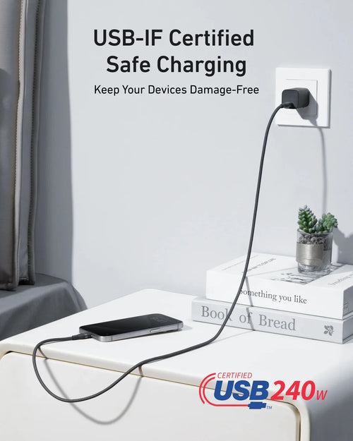 Anker USB-C to USB-C Cable 240W (1.8m/6ft) | Black