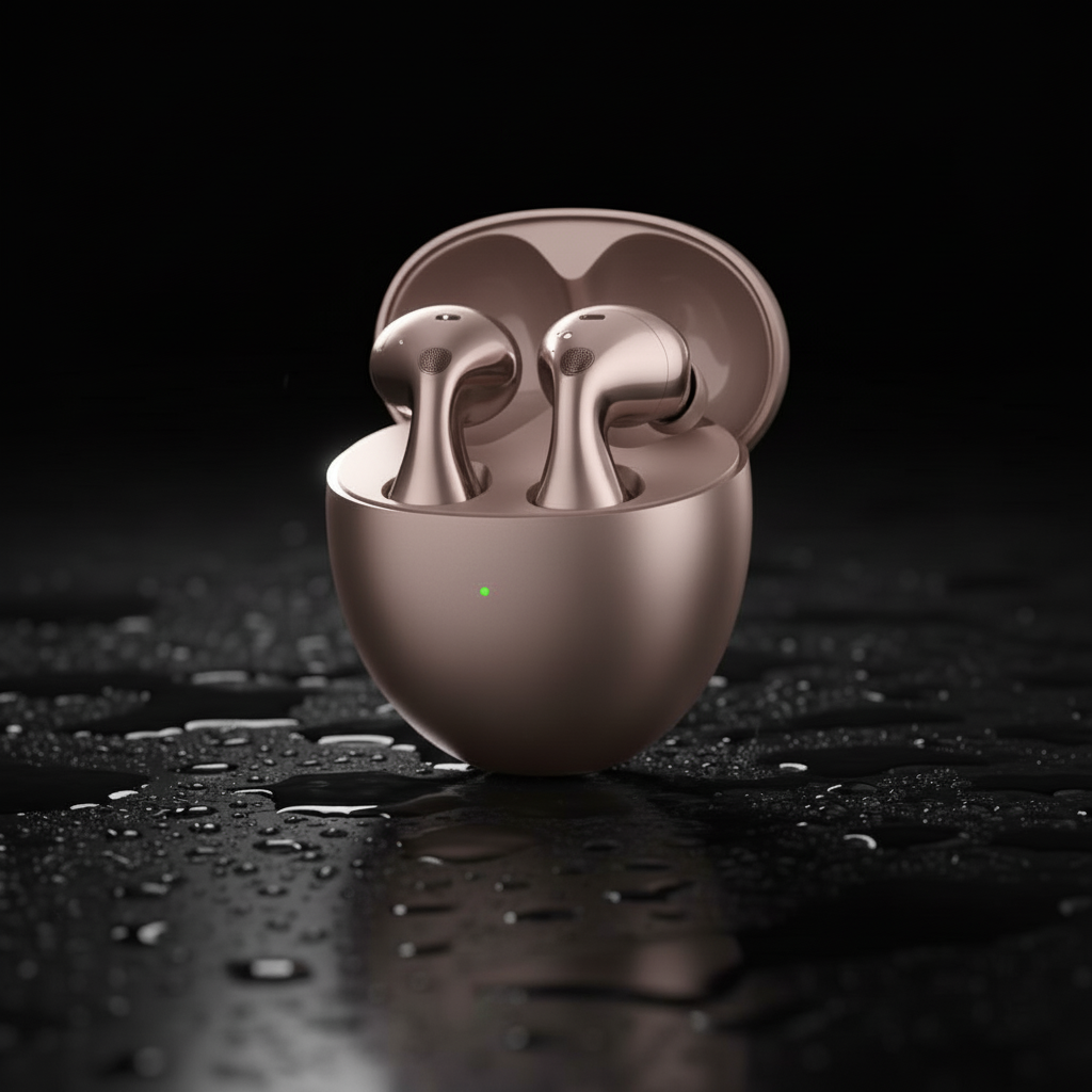 Huawei FreeBuds 6 – Truly Wireless Bluetooth Open-Fit Earbuds with Charging Case | Rose Gold