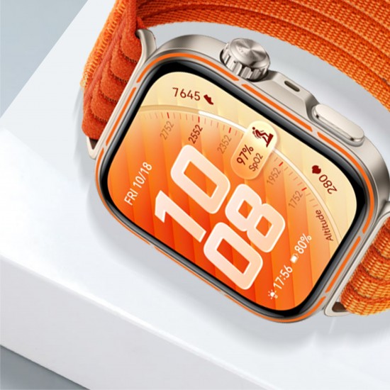 HUAWEI Watch Fit 5 Pro | Gradient Orange Nylon Strap