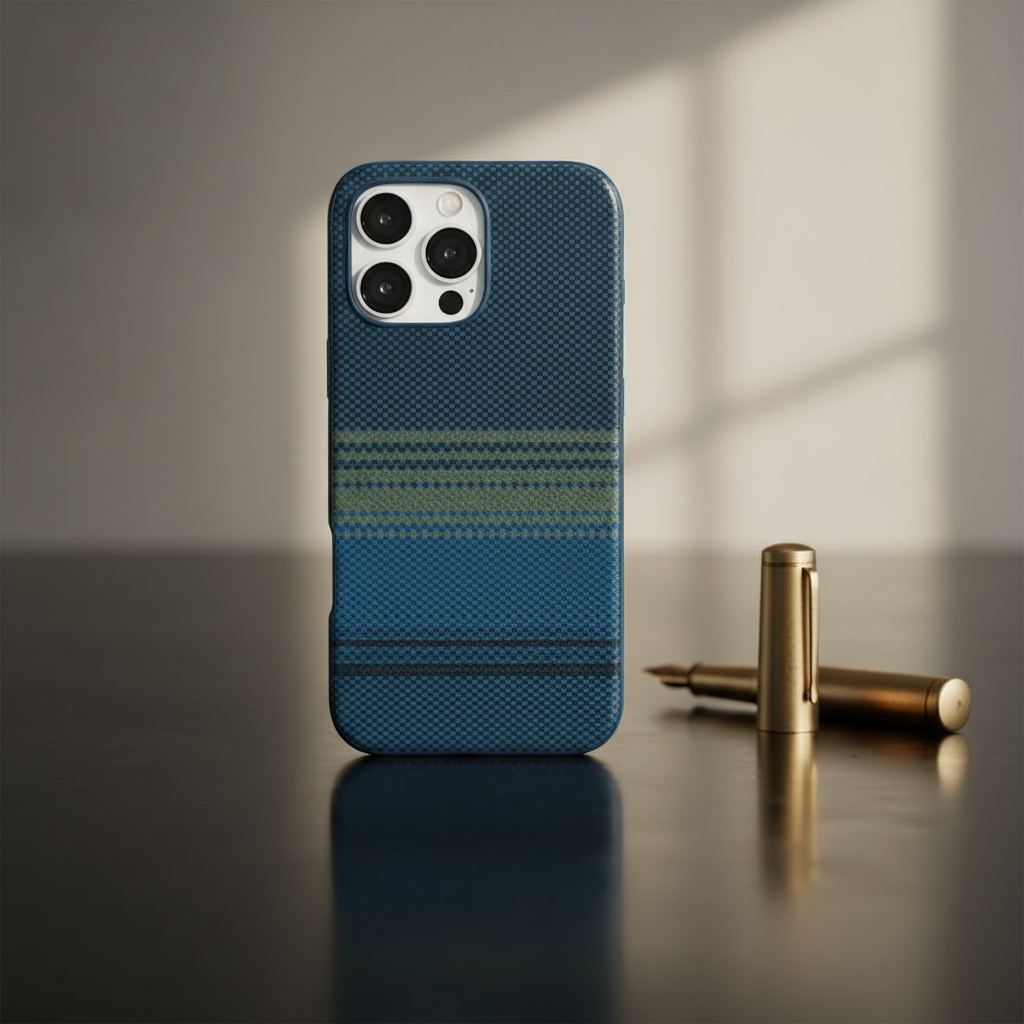 LZEL MagCarbon Splice Case for iPhone 16 Pro Max | Mix Blue