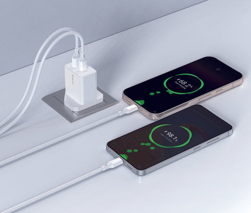 90 Percent THUNDERNEO Volt – 20W Dual-Port USB Wall Charger | White