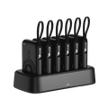 LZEL HexaEnergia Station 6x Wireless Powerbank Charging Dock | 10000mAh Battery | Built-in Cable | Black