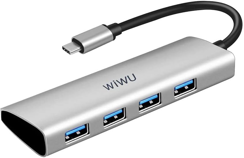Wiwu Alpha 4 in 1 USB-C Hub Multi-Port Connect Hub | Silver