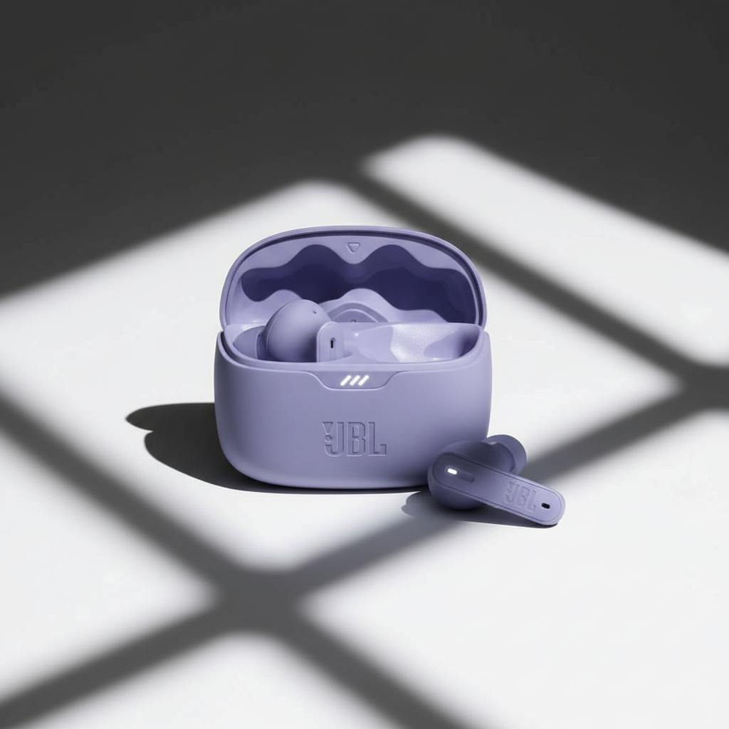 JBL Tune Beam Active Noise Cancelling Earbuds| Purple