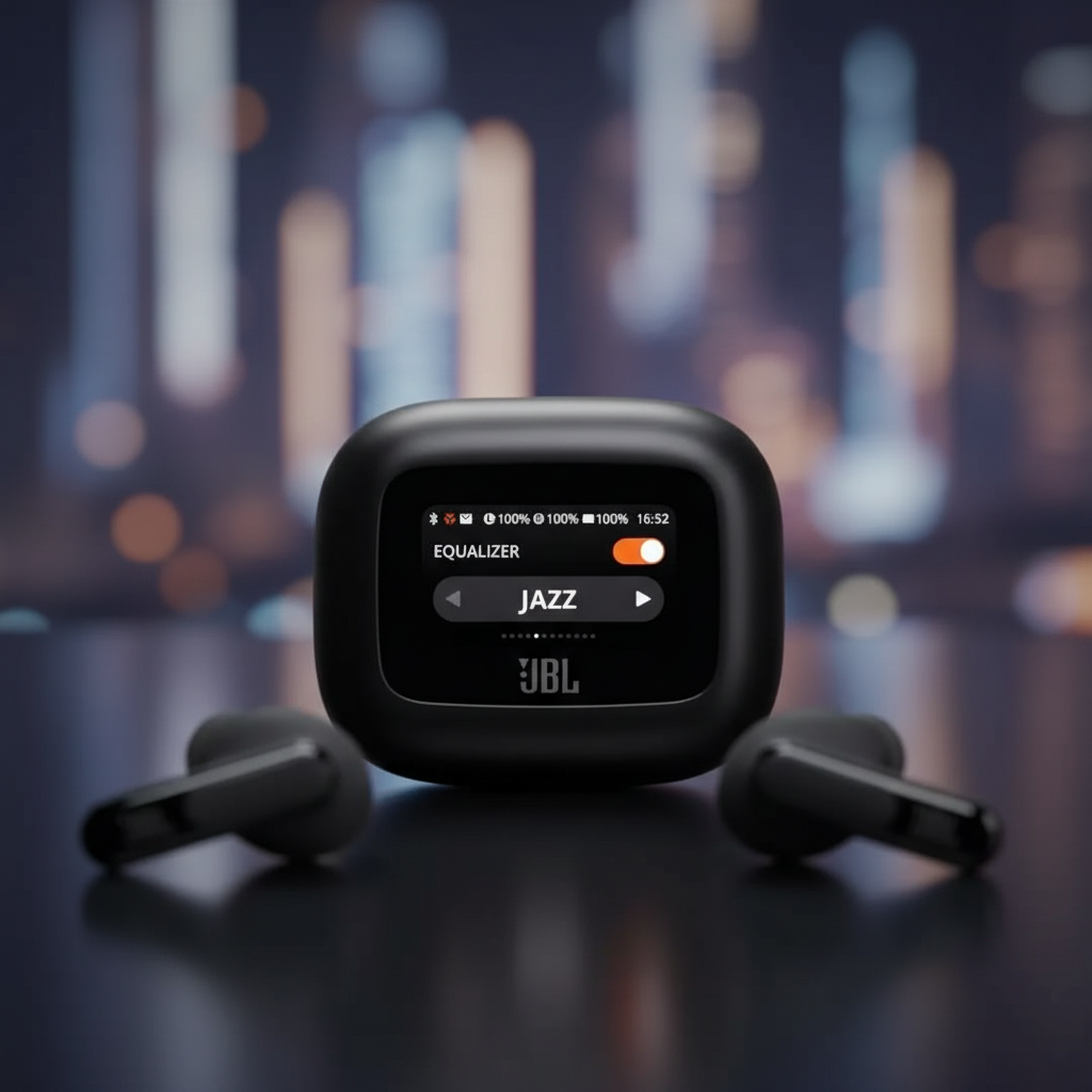 JBL Live Beam 3 True Wireless Earbuds with Screen | Black