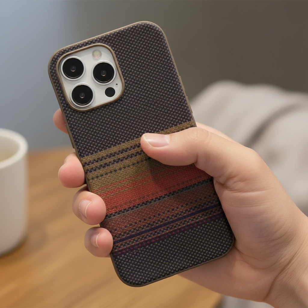 LZEL MagCarbon Splice Case for iPhone 16 Pro Max | Mix Brown