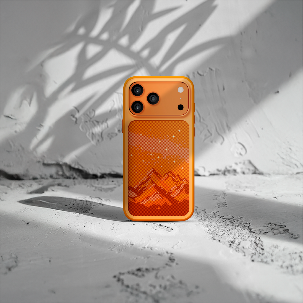 LZEL Mountain Pattern Case With Magsafe For IPhone 17 Pro | Orange