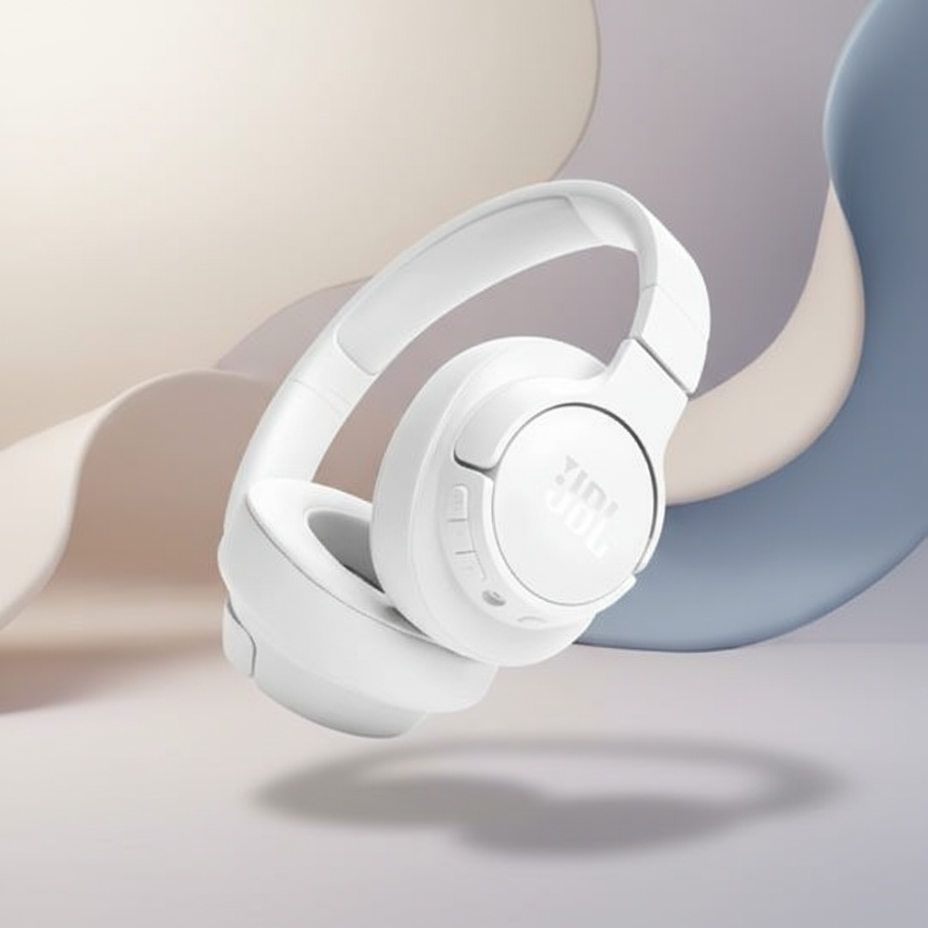 JBL Tune 720BT Wireless Over-Ear Headphones Pure Bass Sound | White