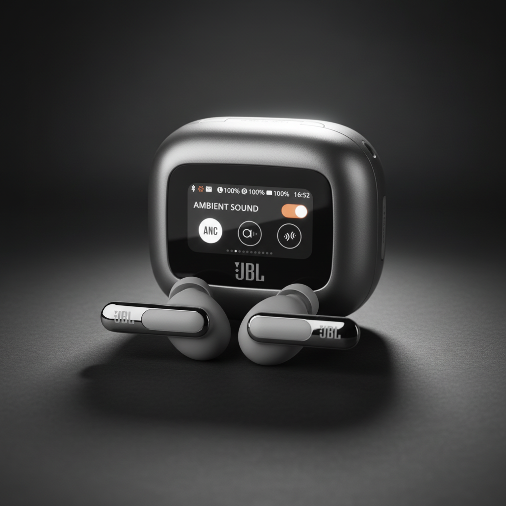 JBL Live Beam 3 True Wireless Earbuds with Screen