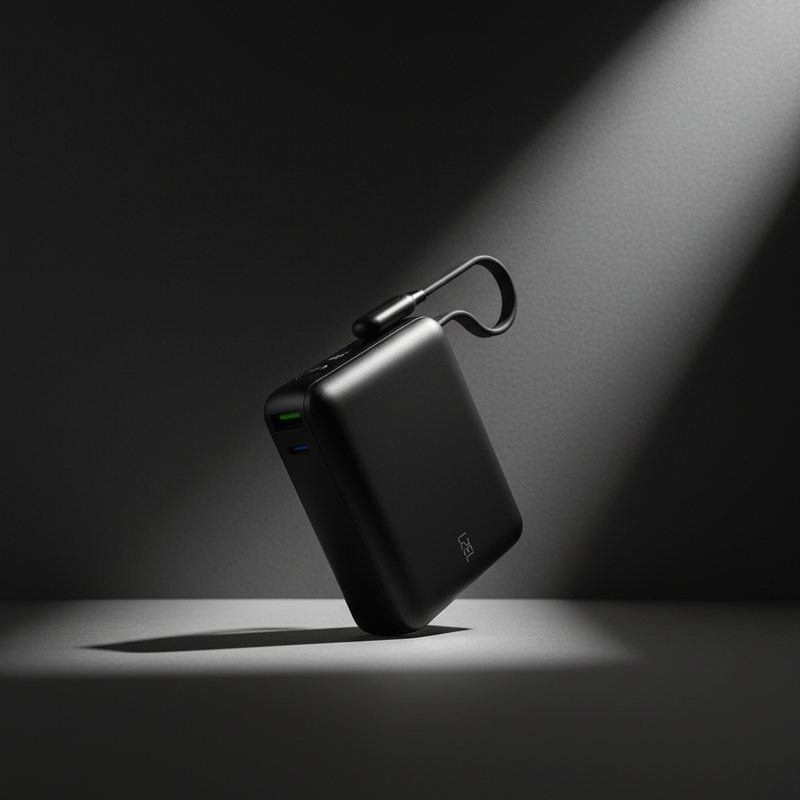 LZEL PrimeBrio 20K Mini PD Power Bank â€“ 20000mAh, 40W, Built-in Type-C Cable