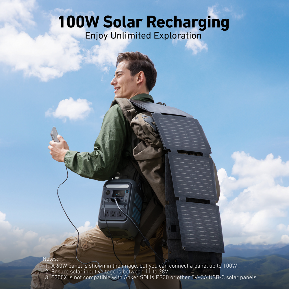 Anker SOLIX C300X Portable Power Station | 288Wh, 300W
