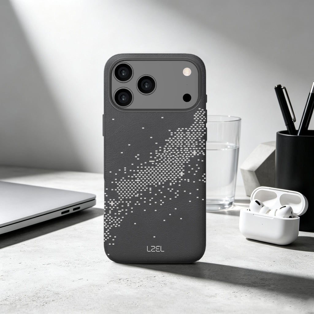 LZEL LEATHERWAVE MAG Premium Leather MagSafe Case with Wave Pattern for iPhone 18 Pro & 18 Pro Max