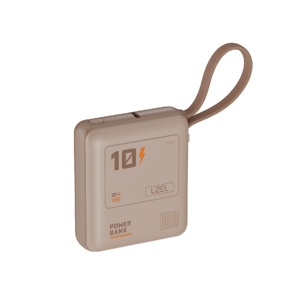 LZEL Zenoflex Surge10 10000Mah 20W Max Pd Power Bank Supports Type-C | Mocha