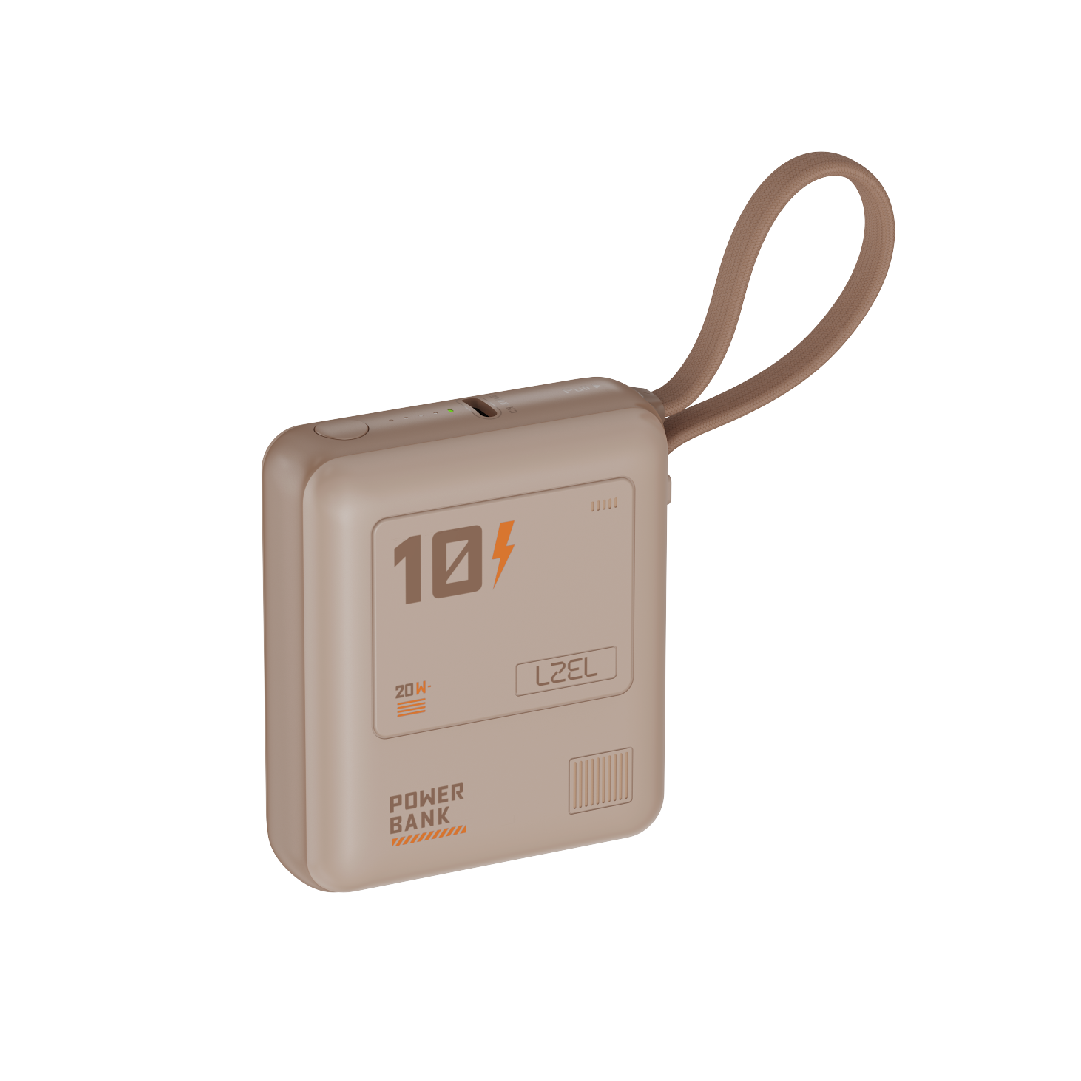 LZEL Zenoflex Surge10 10000Mah 20W Max Pd Power Bank Supports Type-C | Mocha
