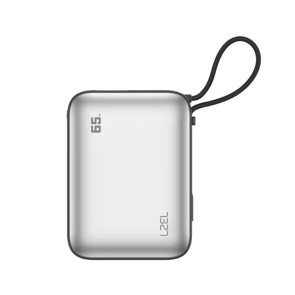 LZEL Zenoflex Flow10 20000Mah Pd3.0 & Qc 3.0| 65W |Dual Usb-C Input/Output Power Bank | Silver