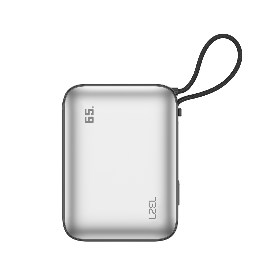 LZEL Zenoflex Flow10 20000Mah Pd3.0 & Qc 3.0| 65W |Dual Usb-C Input/Output Power Bank | Silver