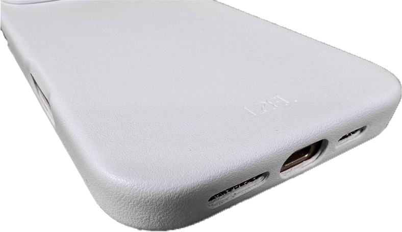 LZEL iPhone 16 Pro MagLeather Case | Light Gray