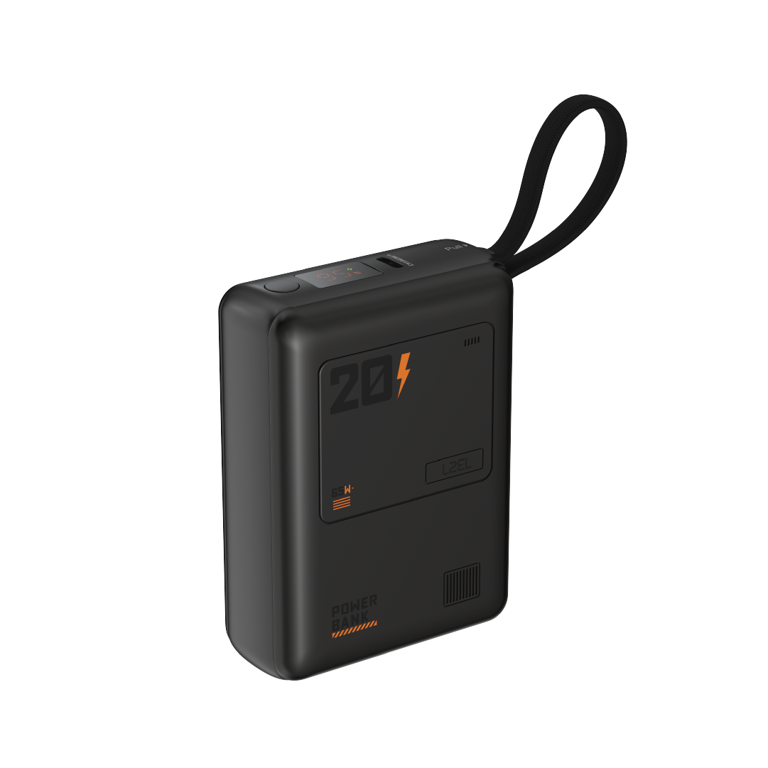 LZEL Zenoflex Surge20 Portable 20000Mah  65W Max Pd Power Bank Dual Usb-C  | Black