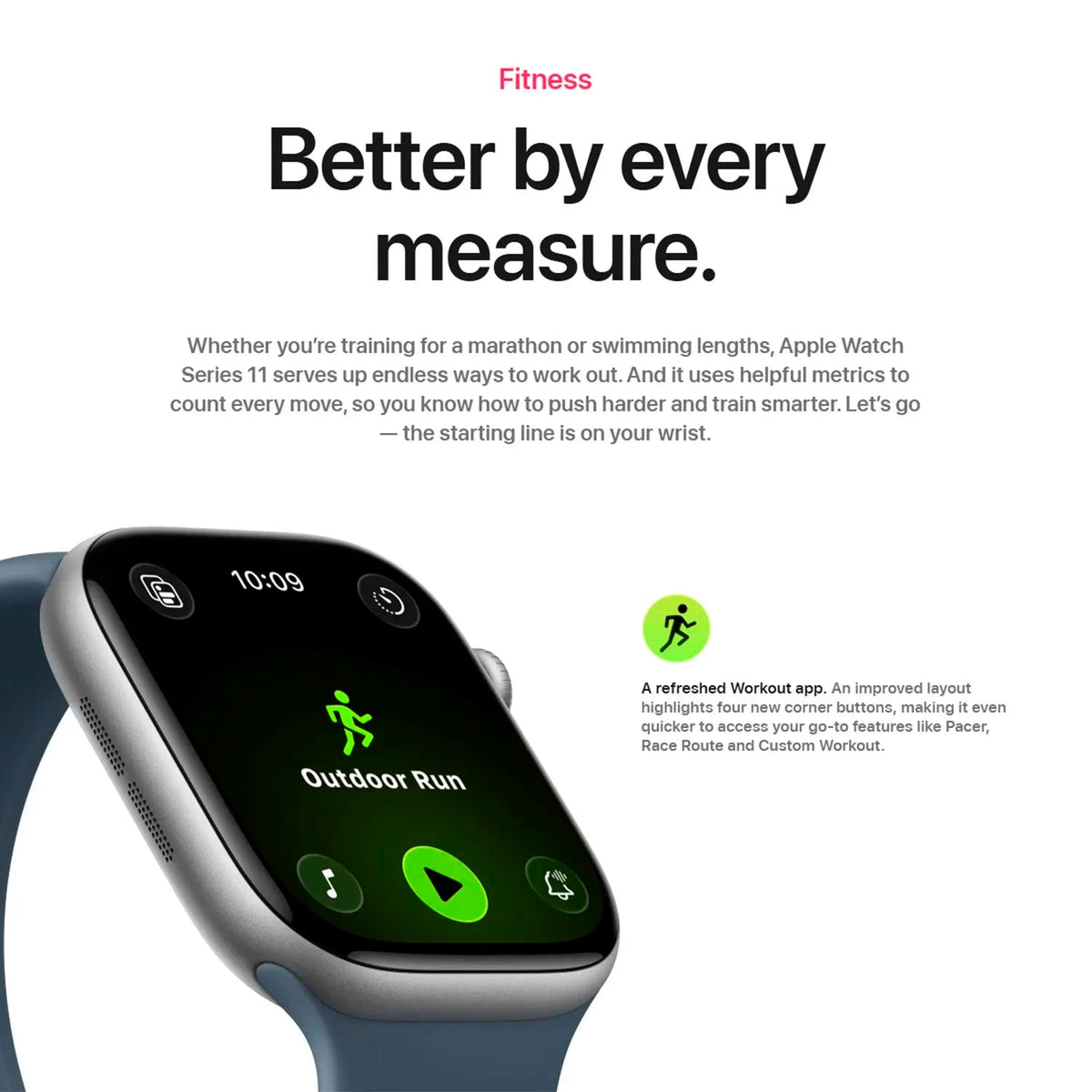 Apple Watch Series 11 GPS 42mm, Space Grey Aluminum Case with Black Sport Band â€“ S/M