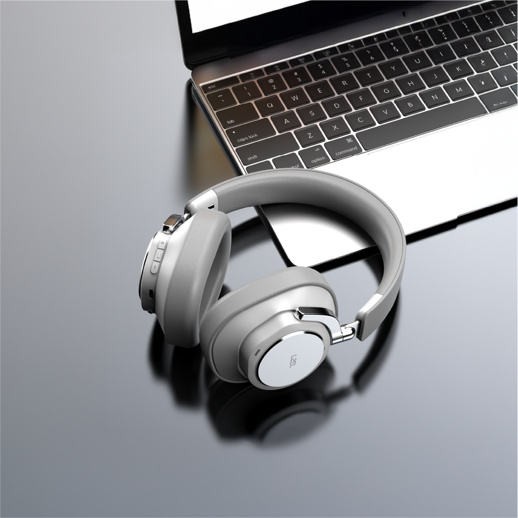 LZEL Sonicflow Series High-Fidelity Wireless Stereo Headphones | White