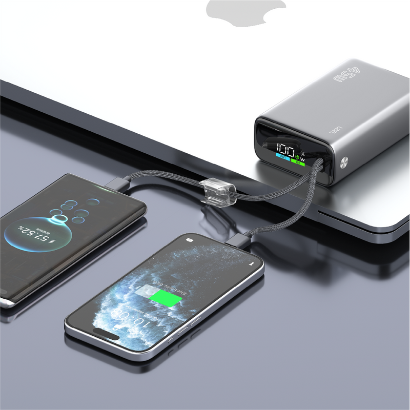 LZEL Neurode 20K Pd45W Mini Power Bank Pd3.0 & Qc3.0 | Usb-C Cable & Lighting Cable