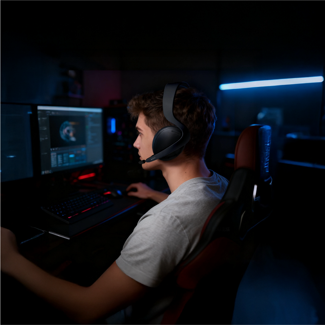 Asli Global Wavetune Series High-Performance 2.4G Wireless Tri-Mode Gaming Headset