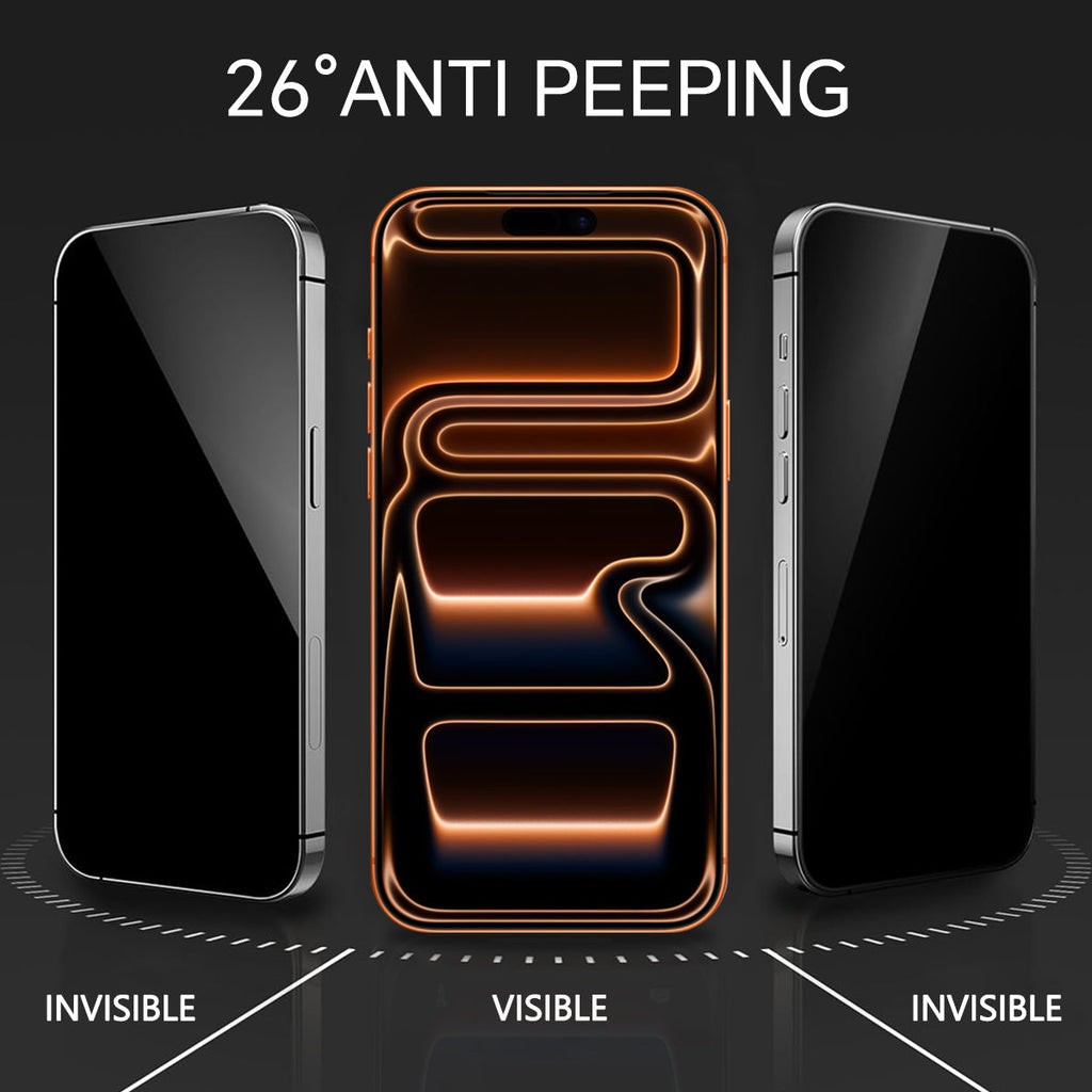 Asli Global E-Touch Shield Premium Glass With Applicator for iPhone 17 | Privacy